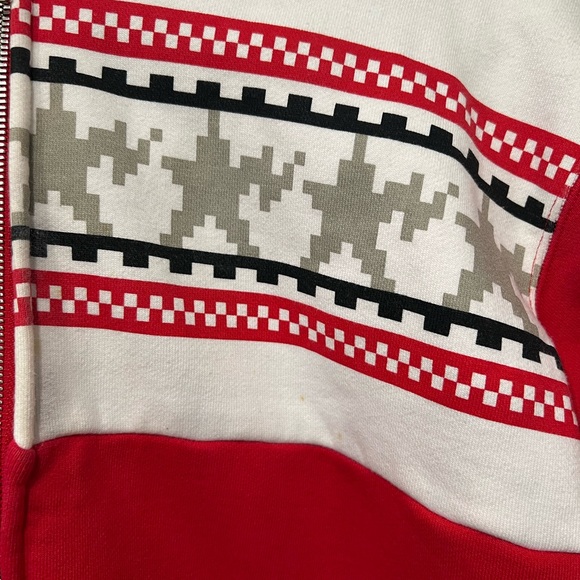 BAPE - A BATHING APE Nordic Pattern Zip Hoodie - Men's M - Red - Picture 10 of 10